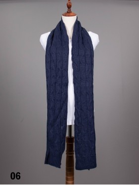 Long Rib Knitted Scarf